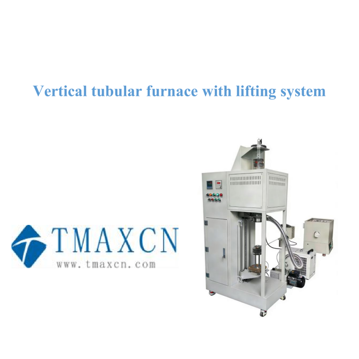 Vertical tubular furnace with lifting system