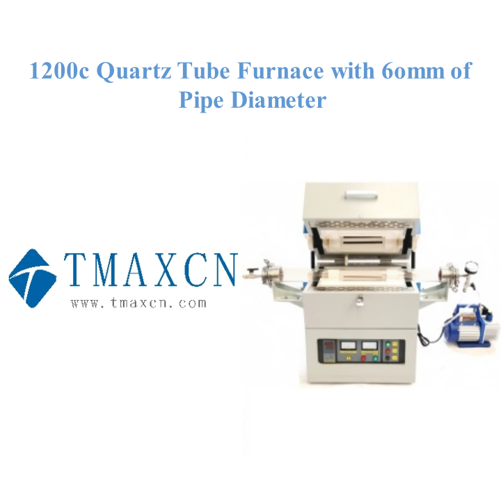 1200C Quartz Tube Furnace with 60mm of Pipe Diameter